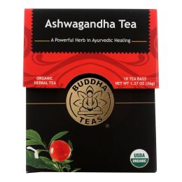 Buddha Teas - Organic Tea Ashwaghanda - Case of 6 - 18 count