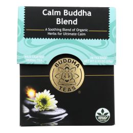 Buddha Teas - Organic Calm Buddha Blend Tea - Case of 6-18 BAG